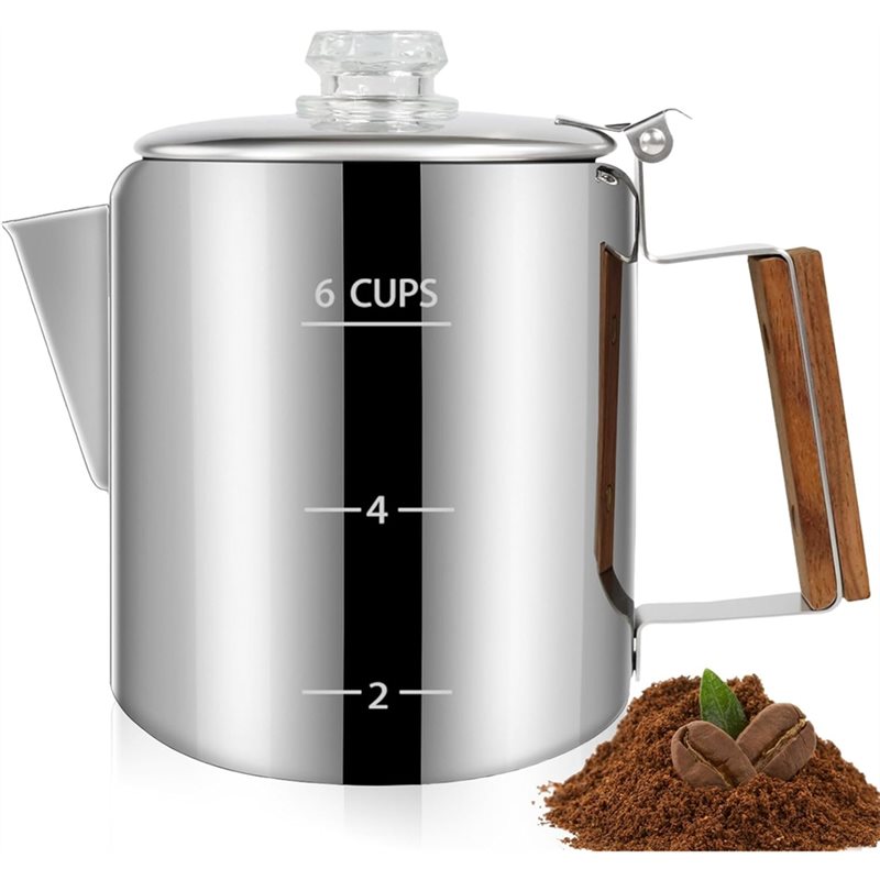 Camp Percolator Coffee - Cafetera NOCM de 6 tazas, cafetera