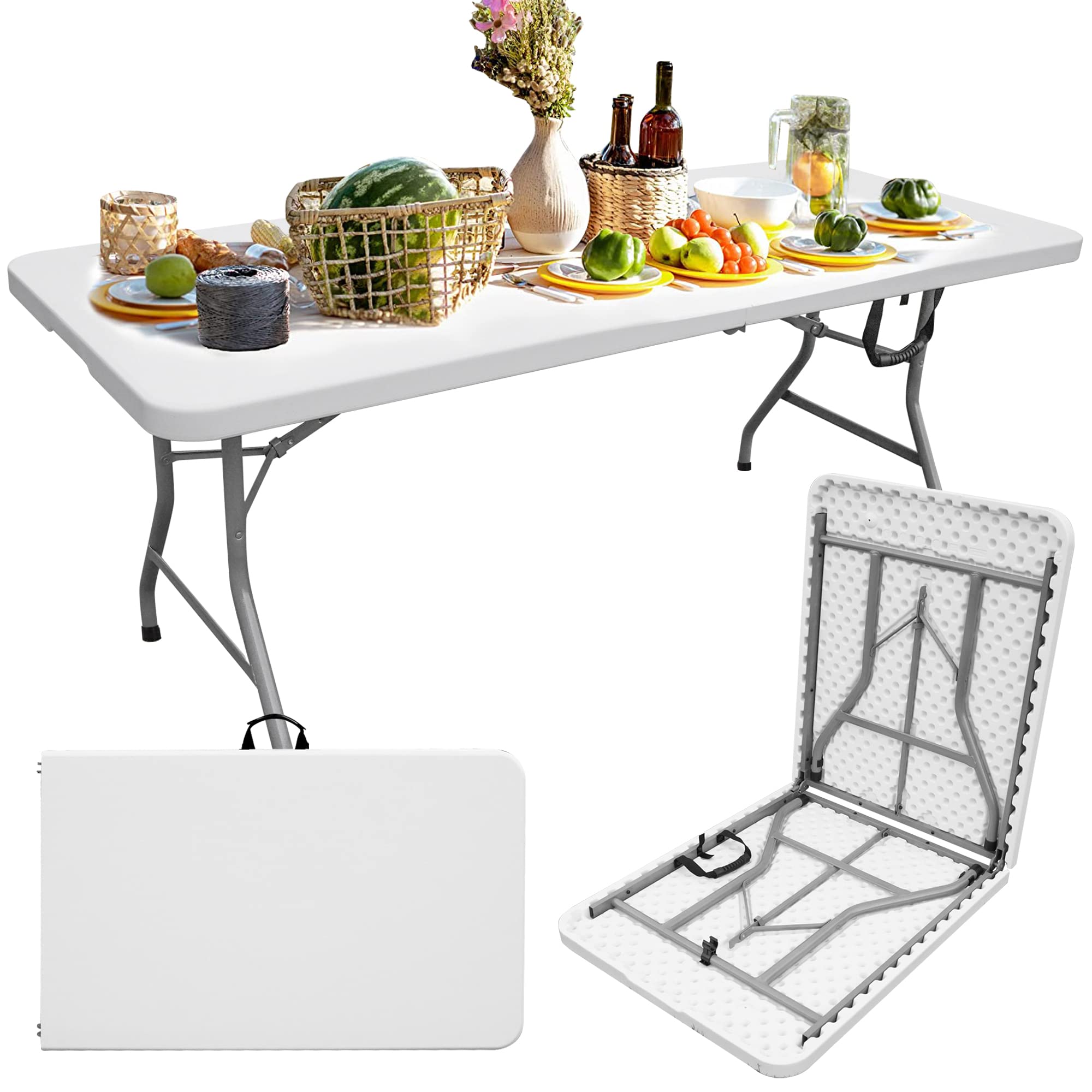 Outdoor Camping Rental - Mesas Plegables de Plástico Ligeras y