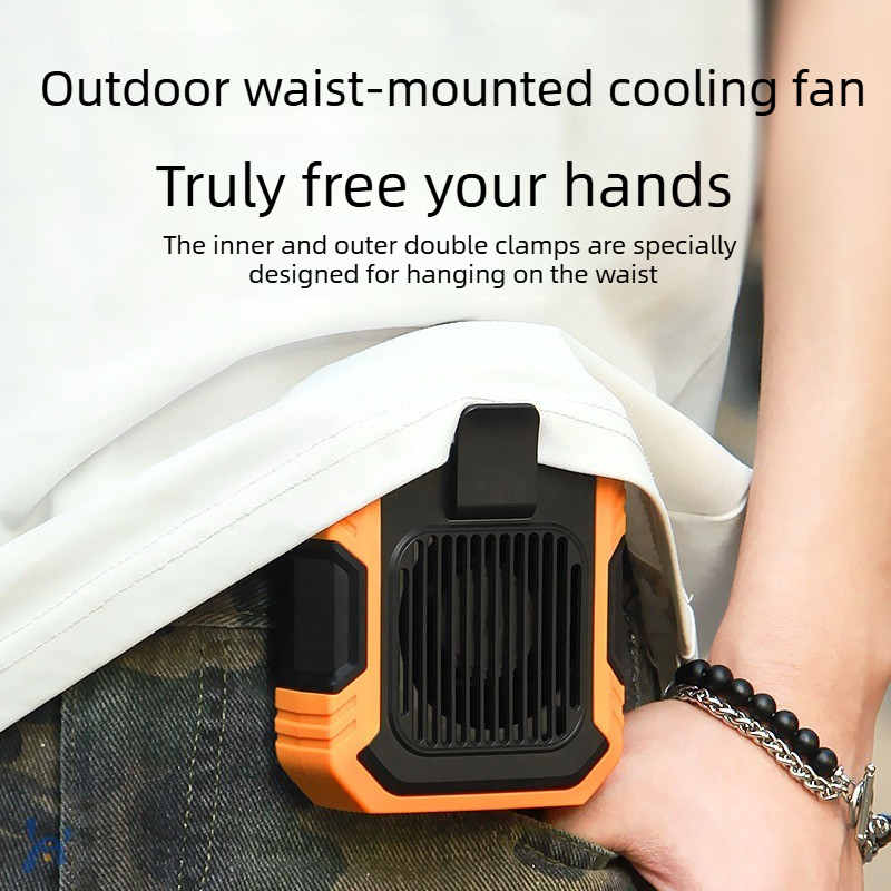 Outdoor Camping Fans - Ventilador de Cintura con Clip, Recargable