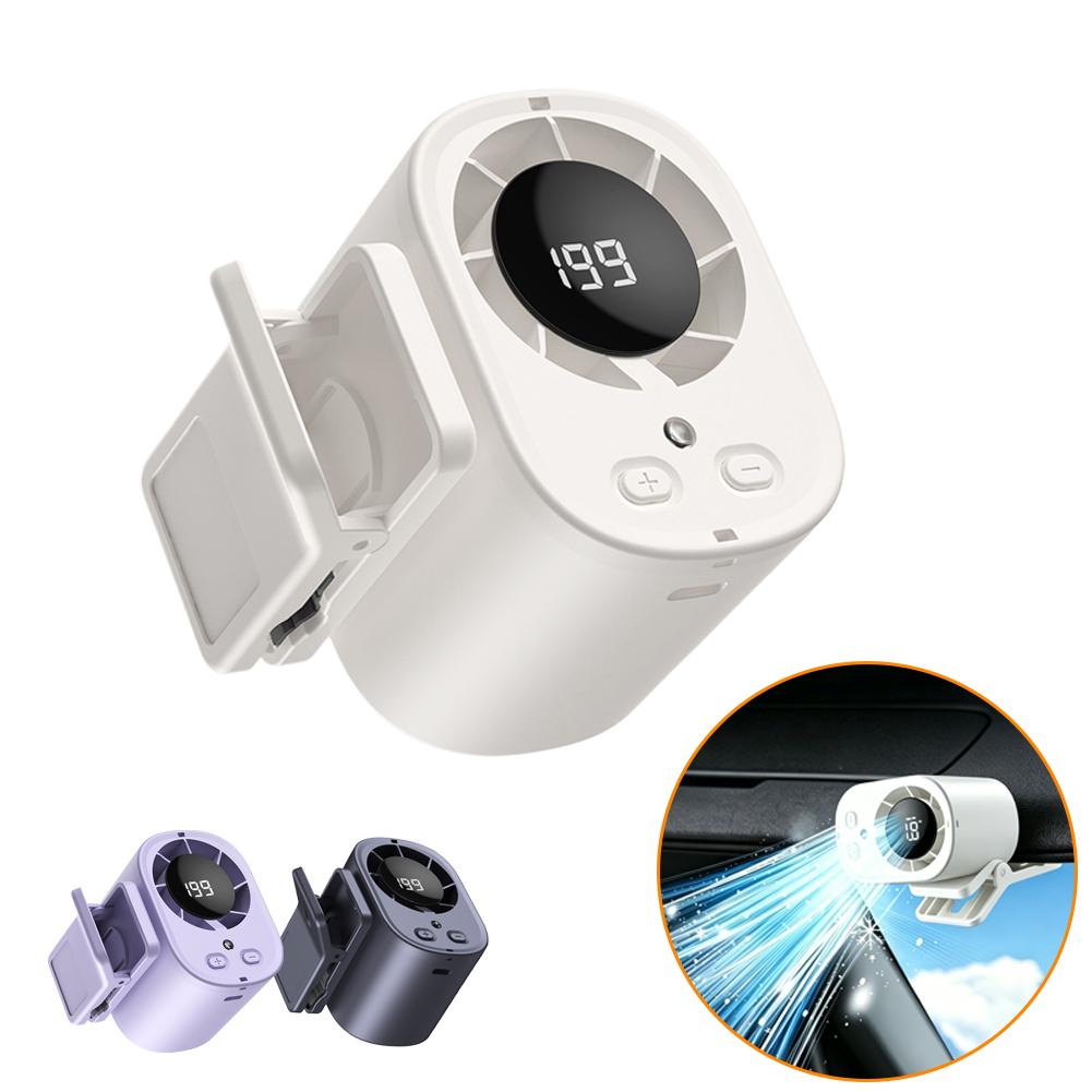 Outdoor Camping Fans - Ventilador portátil con clip y pantalla
