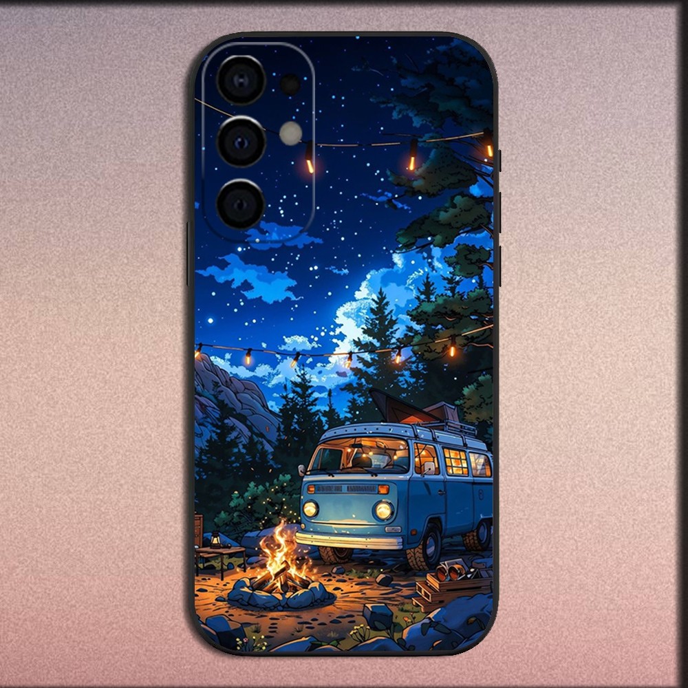 Combi Van-funda de teléfono pa - Outdoor Camping Anime reseña y precio
