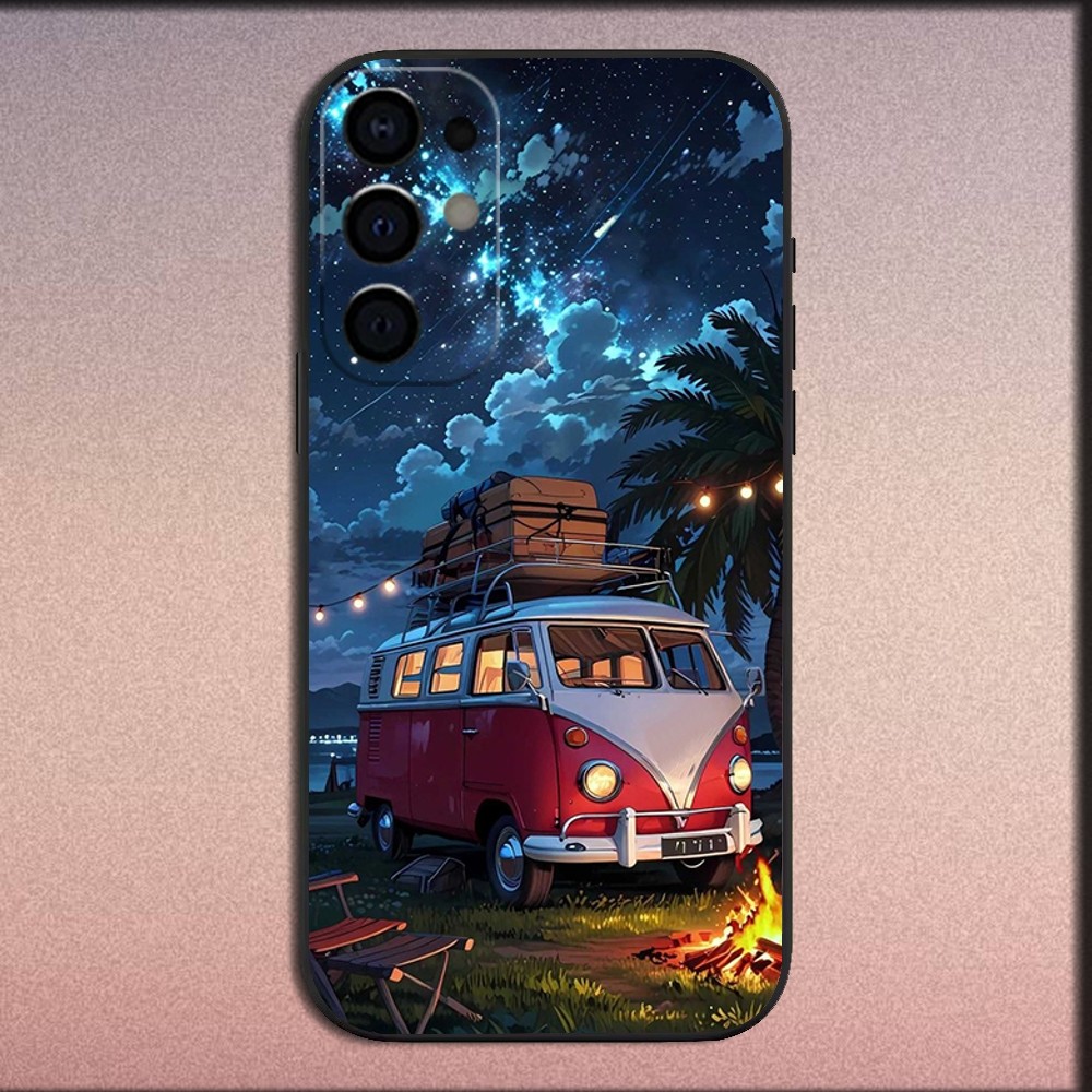 Combi Van-funda de teléfono pa - Outdoor Camping Anime reseña y precio