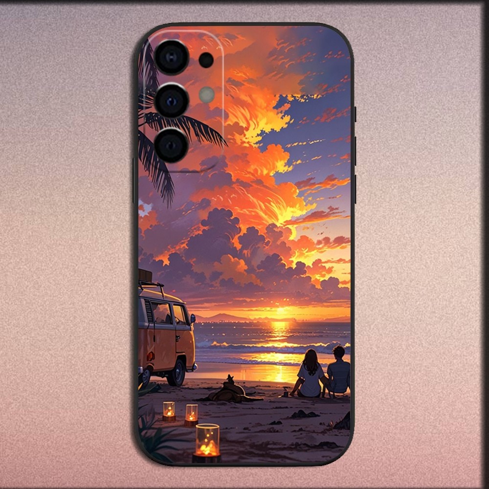 Combi Van-funda de teléfono pa - Outdoor Camping Anime reseña y precio