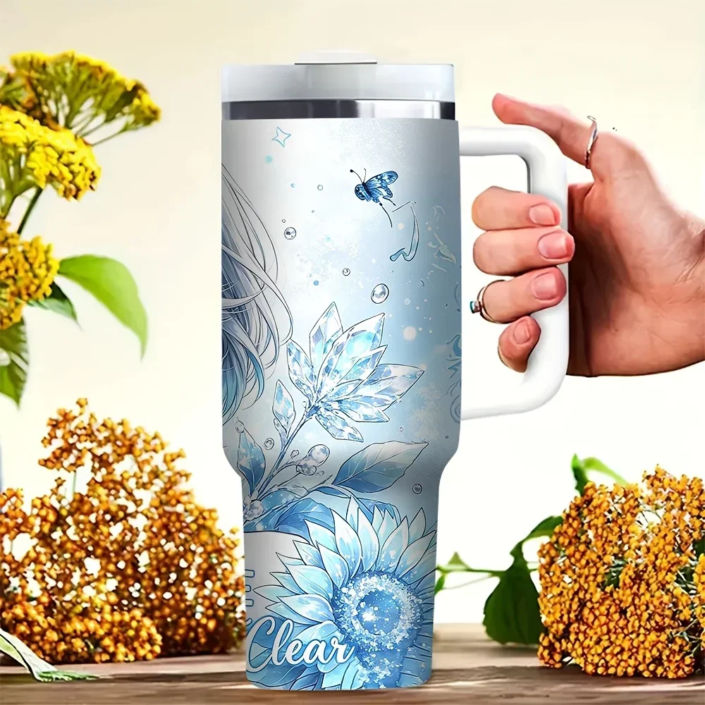 Vaso de 40 oz con asa, estampa - Outdoor Camping Anime reseña y precio