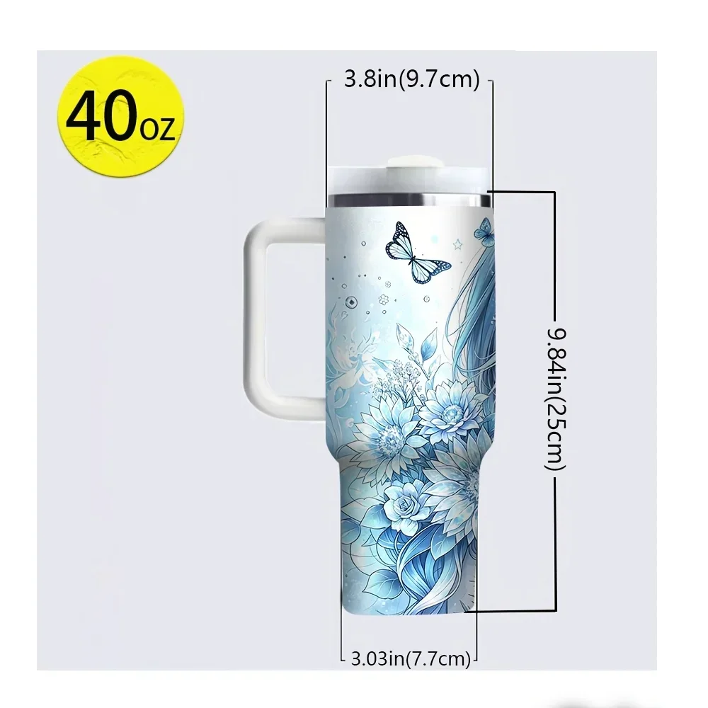 Vaso de 40 oz con asa, estampa - Outdoor Camping Anime reseña y precio