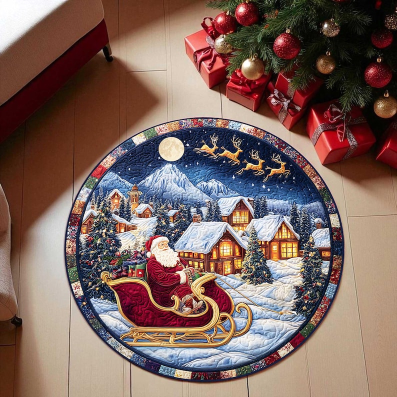 Felpudo redondo navideño con t - Outdoor Camping Ideas For Adults reseña y precio
