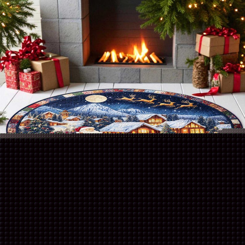 Felpudo redondo navideño con t - Outdoor Camping Ideas For Adults reseña y precio
