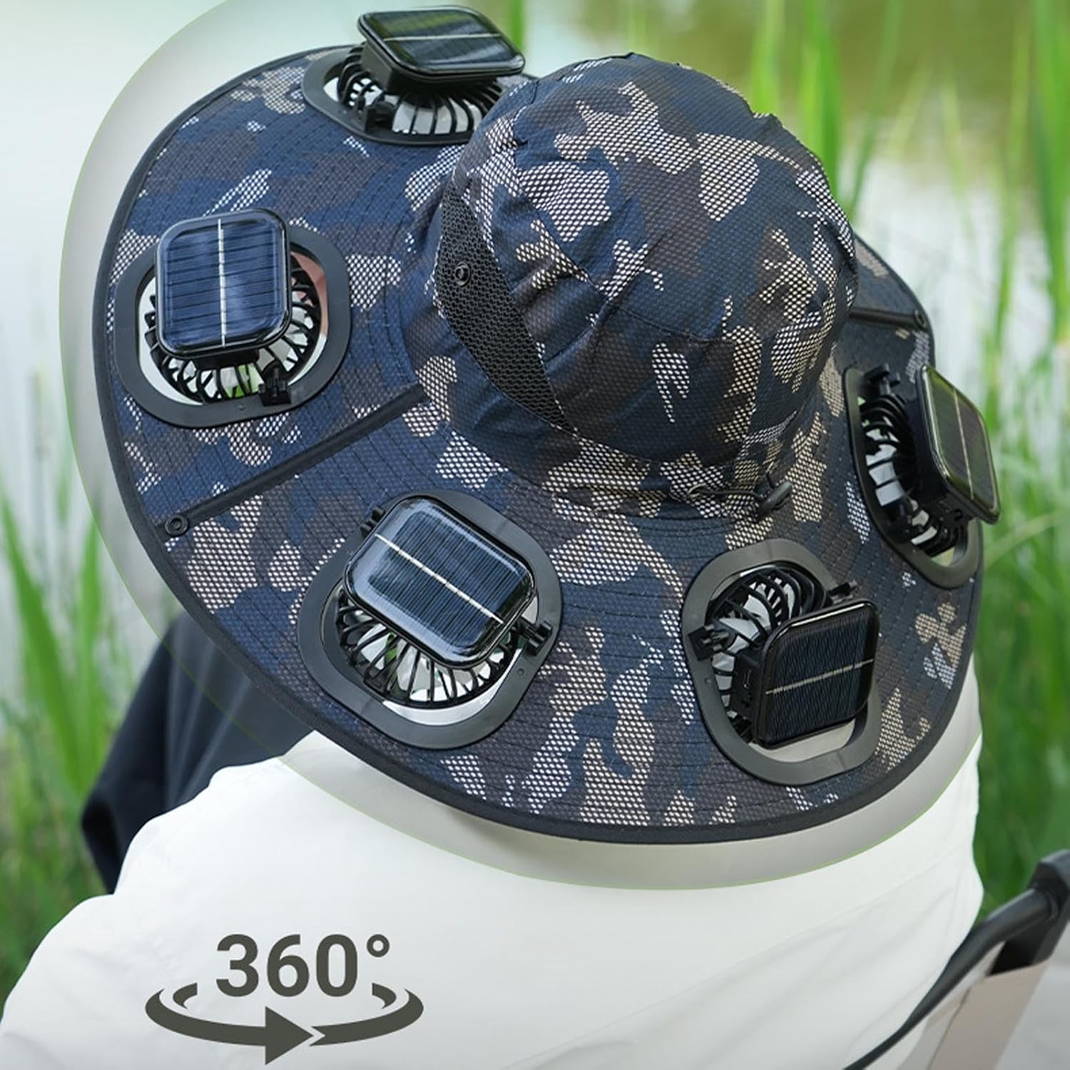 Sombrero con ventilador solar  - Outdoor Camping Fans reseña y precio