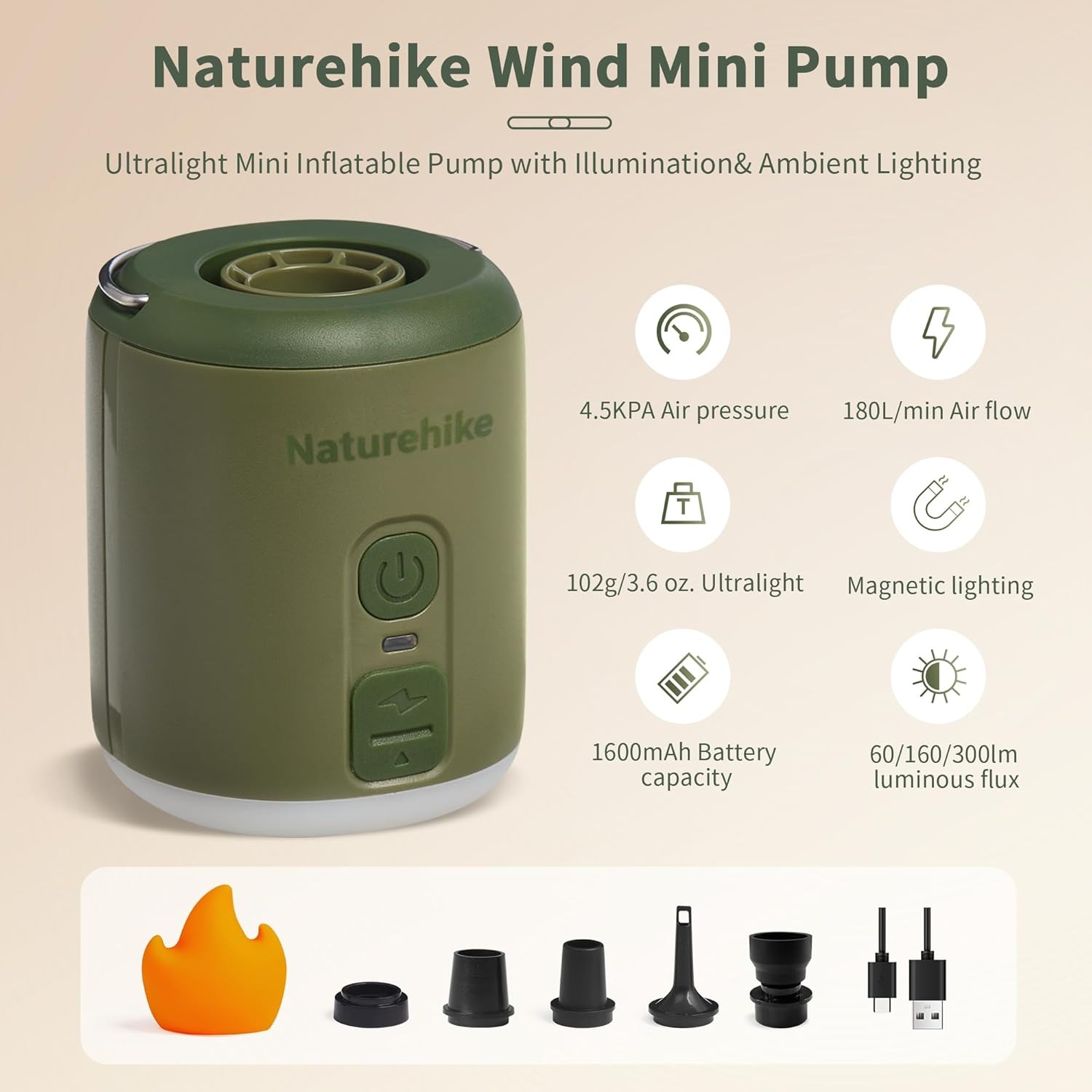 Bomba de aire multifunción Nat - Outdoor Camping Rugs reseña y precio
