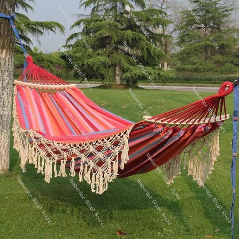 Hamaca Doble de Lona con Borla - Outdoor Camping Hammock Chair reseña y precio