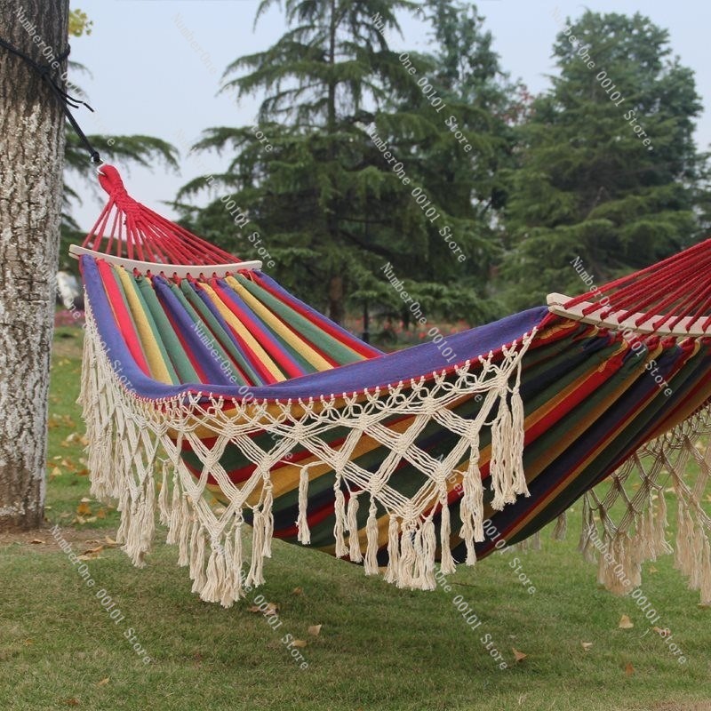 Hamaca Doble de Lona con Borla - Outdoor Camping Hammock Chair reseña y precio