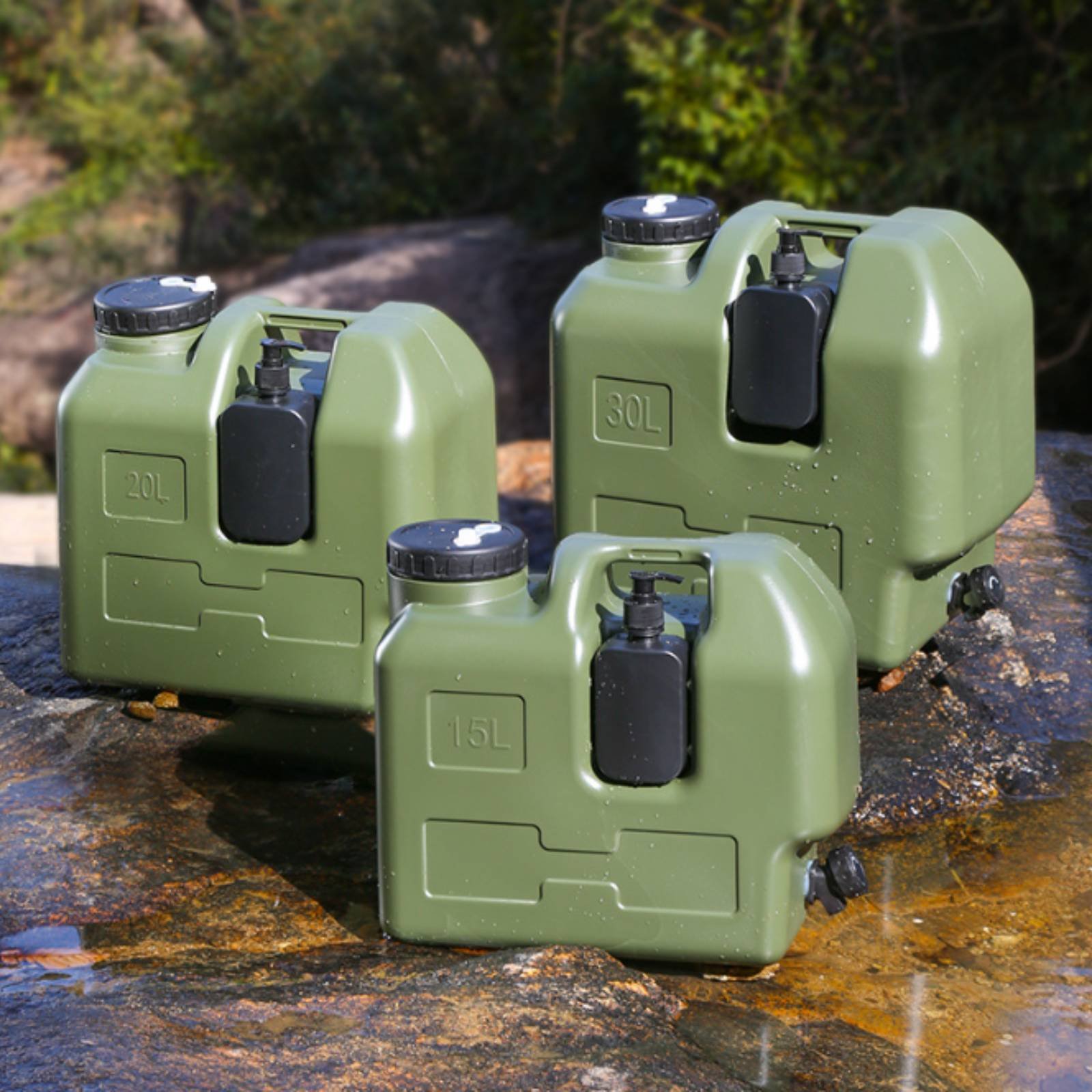 Contenedor de agua con grifo,  - Outdoor Camping Water Jug reseña y precio