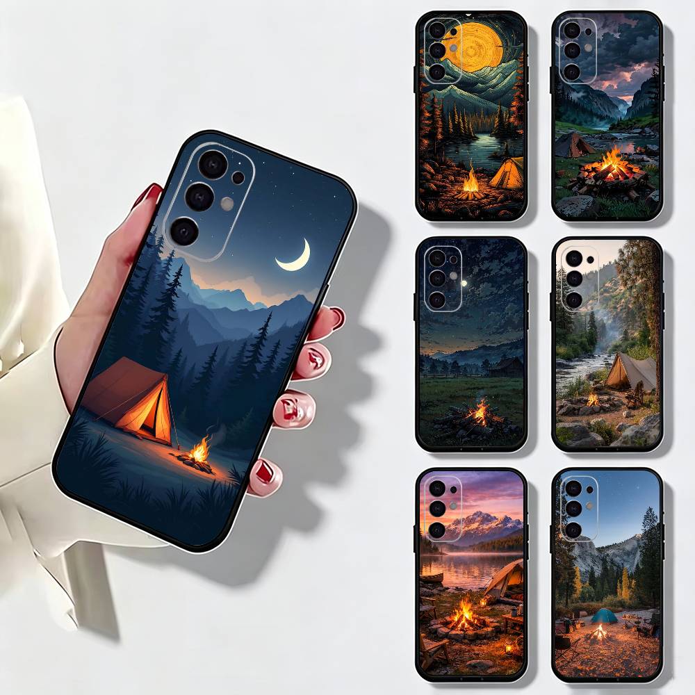 Funda de Silicona Suave Negra  - Outdoor Camping Anime reseña y precio