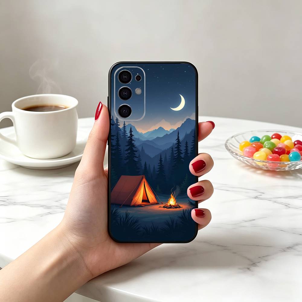 Funda de Silicona Suave Negra  - Outdoor Camping Anime reseña y precio
