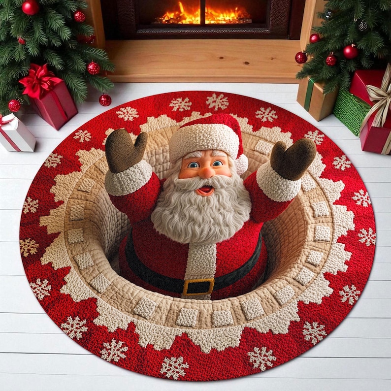 Felpudo redondo navideño de Pa - Outdoor Camping Ideas For Adults reseña y precio