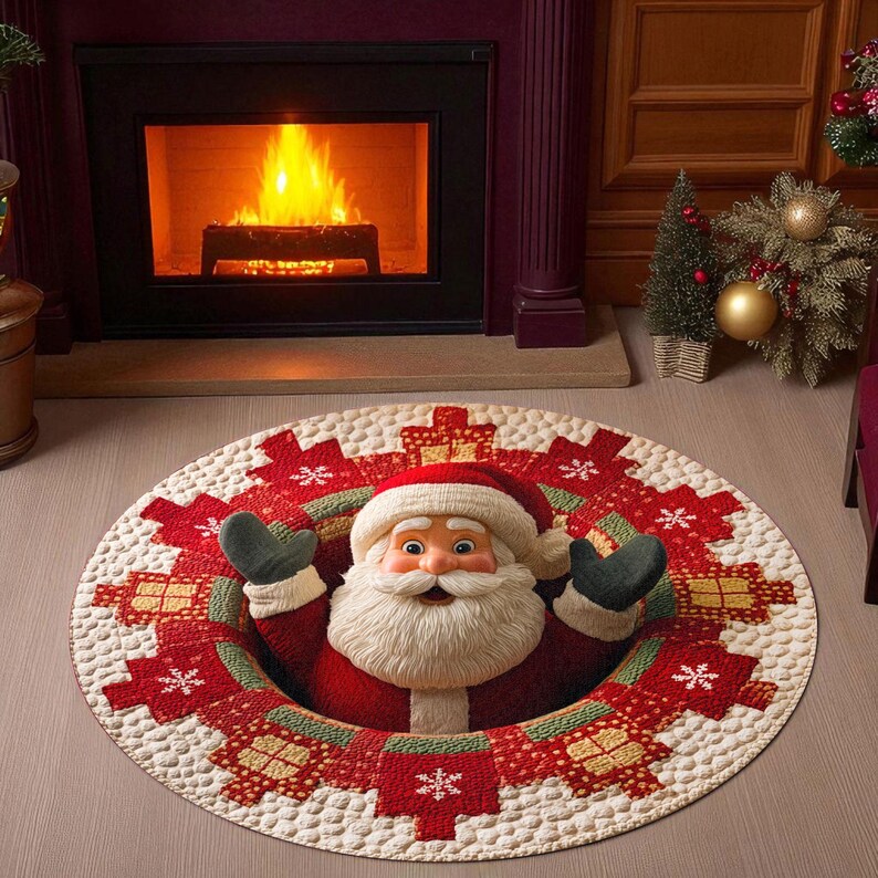 Felpudo redondo navideño de Pa - Outdoor Camping Ideas For Adults reseña y precio