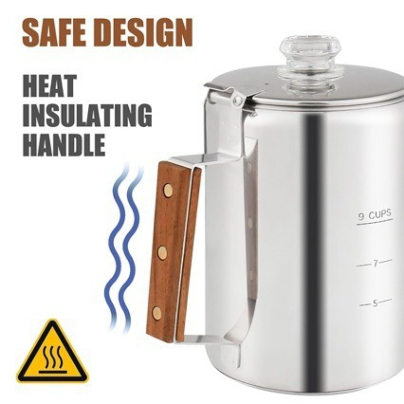 Cafetera de Acero Inoxidable d - Camp Percolator Coffee reseña y precio