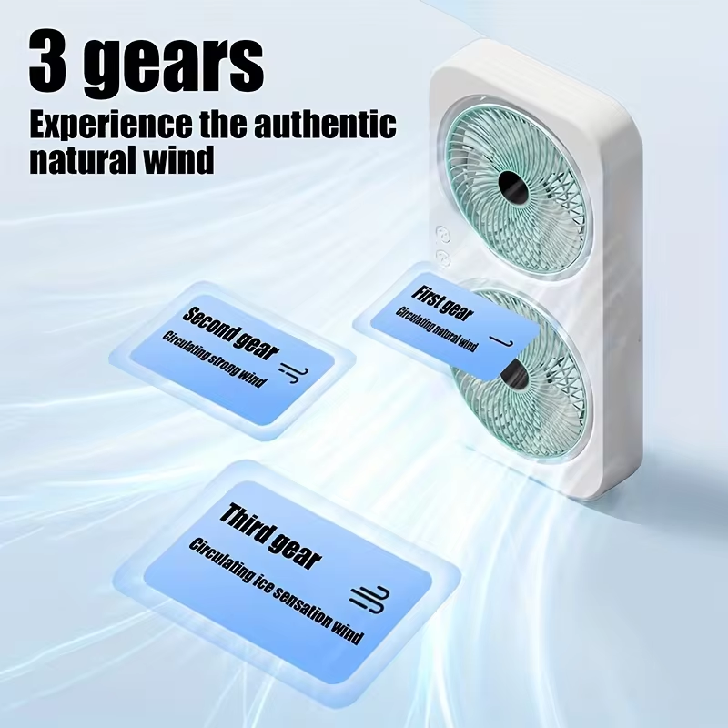Ventilador USB de Doble Cabeza - Outdoor Camping Fans reseña y precio