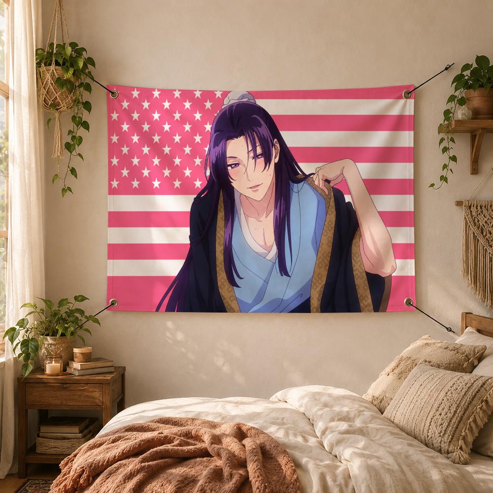 Banderas decorativas de anime  - Outdoor Camping Anime reseña y precio