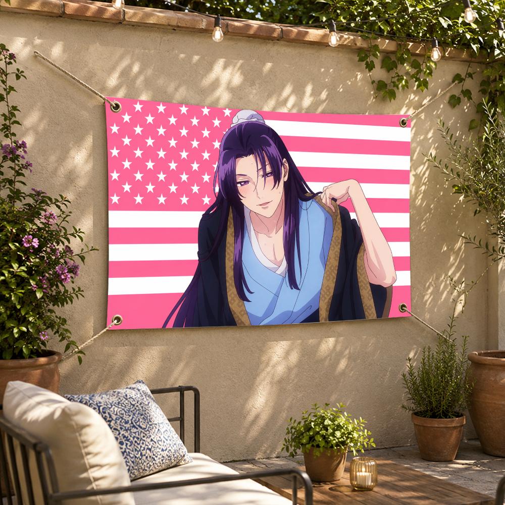 Banderas decorativas de anime  - Outdoor Camping Anime reseña y precio